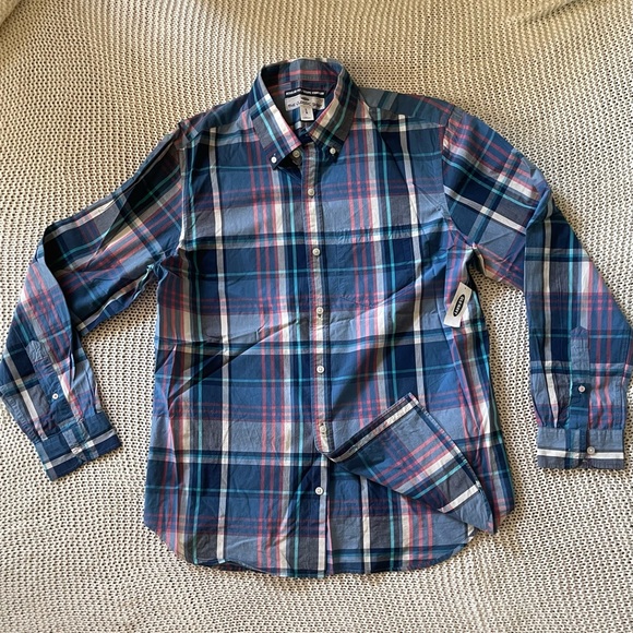 OLD NAVY Plaid Button Down Long Sleeve Shirt - Picture 1 of 4